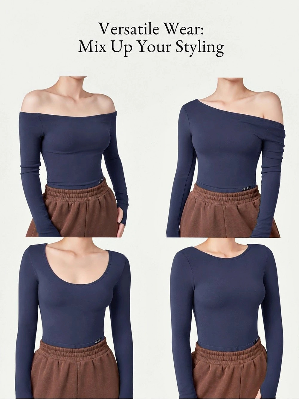 OGL Multi-wear Versatile Styling Necklines Bra Top Blue